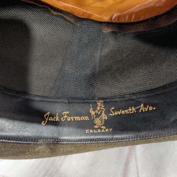 Royal Stetson Jack Forman Seventh Avenue Vintage Black Hat Size 7 - Picture 8 of 9